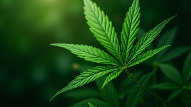 DNA in binary code fuels marijuana leaf growth. The binary code flows, creating a digital helix that evolves the leaf in real time, blending organic and digital elements. - Powered by Adobe