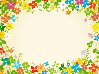 A joyful thank you note embellished with flowers, framed in a flat design