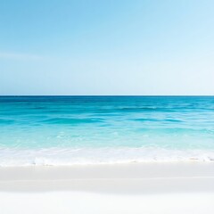 White Sandy Beach with Blue Waves