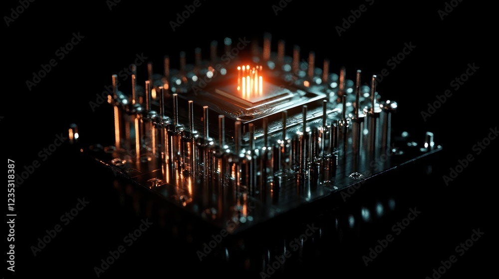 Poster Illuminated Central Processing Unit Socket System