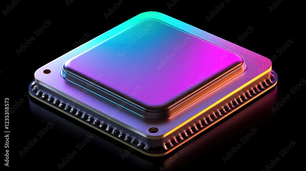 Aufkleber Colorful Modern Computer Processor Technology Image