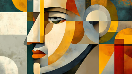modern cubistinspired male face