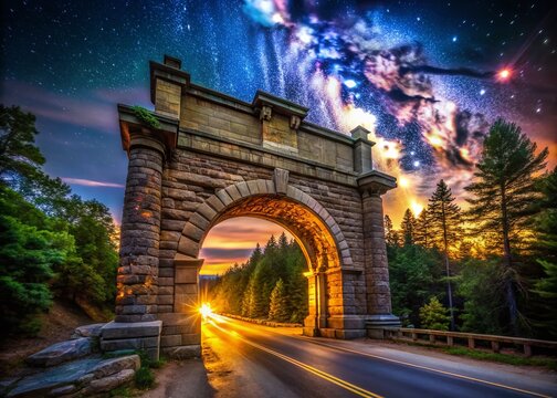 Muskoka Gravenhurst Arch at Night - October 2019, Low Light Photography
