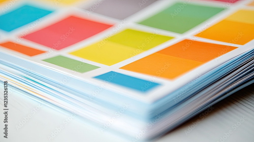 Fototapete a close-up of a calendar marked with color-coded priorities, symbolizing structured task handling.