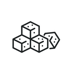 Fototapeta premium Sugar thin line icons. Editable stroke and Perfect pixel on transparent background