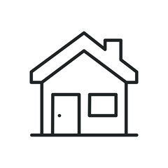 House thin line icons. Editable stroke and Perfect pixel on transparent background