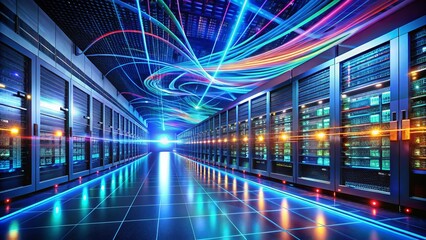 Fototapeta na wymiar Panoramic View: Edge Computing Network Infrastructure Boosting Performance