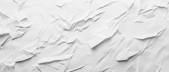 Fototapeta premium Crumpled white paper texture background