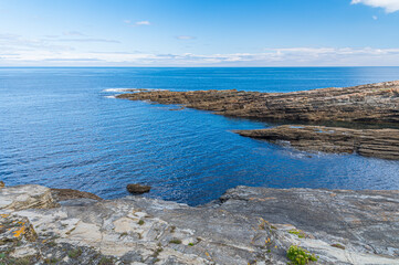 Seascape in the fishing village of Rinlo, Spain