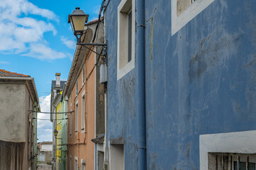 Colorful architecture in the village of Rinlo, Spain