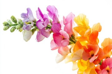 Fototapeta premium Rainbow Snapdragon Blossoms Gracefully Arranged