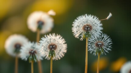 Obraz premium Dandelion Seed Head about to Blow in the Wind Flower