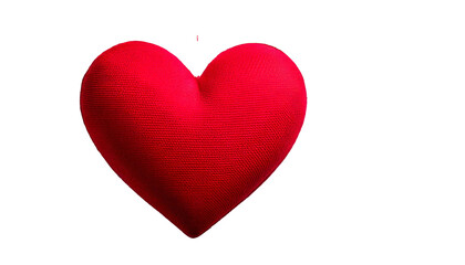 Fototapeta premium red heart isolated on transparent background