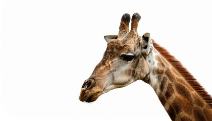 giraffe on white background