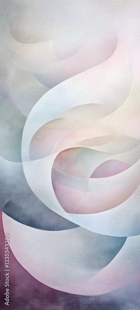 Wall mural a soft and ethereal abstract design with pale colors blending together in gentle waves