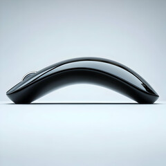 Sleek Black Wireless Computer Mouse 3D Render
