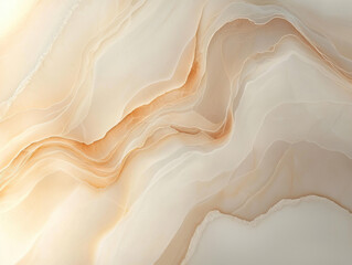 Obraz premium Warm ivory and caramel marble texture with delicate layered veining