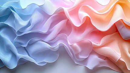 Obraz premium Soft, flowing fabric in pastel colors creating a serene and elegant background