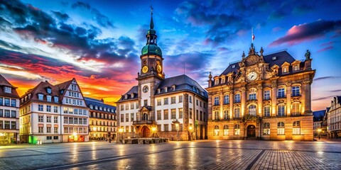 Fototapeta premium Town Hall of Saarbruecken Exterior Facade, Germany