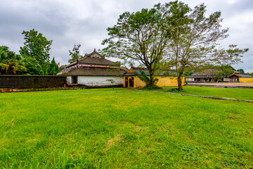 Obraz premium Hue - Vietnam. December 08, 2015. Imperial Enclosure Top choice historic site in Hue, Vietnam. Dai Noi Palace Complex of Hue Monuments. The place that leads to the palaces of kings, is the official 