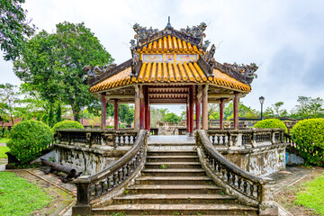 Obraz premium Hue - Vietnam. December 08, 2015. Imperial Enclosure Top choice historic site in Hue, Vietnam. Dai Noi Palace Complex of Hue Monuments. The place that leads to the palaces of kings, is the official 