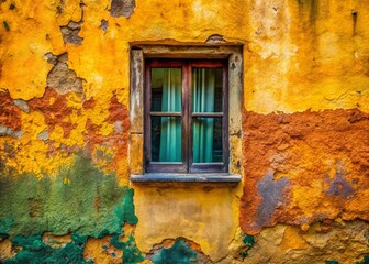Vintage Plastered Wall with Window