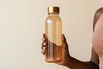 Stylish Gold-Lined Water Bottle
