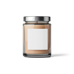 Blank Candle Jar Label on white background