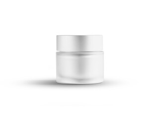 Minimal White Cosmetic Jar