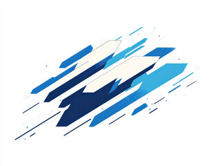 Fototapeta premium Abstract Speed Blue: Dynamic abstract artwork featuring streaks of blue and white, evoking a sense of rapid motion and futuristic energy.