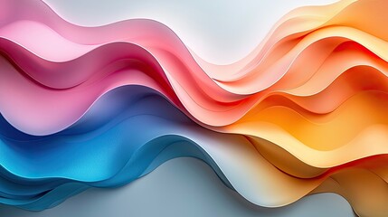 Abstract waves of vibrant colors flowing seamlessly across a smooth surface