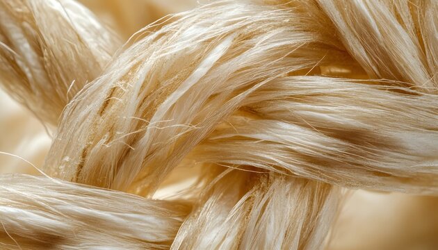 A Close Up View Of Twisted Natural Fibers