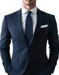 Navy Blue Suit, Classic Men's Fashion, Professional Attire