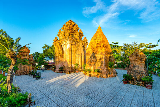 Nha Trang - Vietnam. December 13, 2015. Po Nagar Cham Towers Top choice buddhist temple in Nha Trang.Built between the 7th and 12th centuries, these impressive Cham towers are still actively used for 