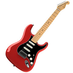 Red Electric Guitar &ndash; Classic Stratocaster Style Instrument