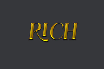 gold rich text effect on dark background, elegant golden typography design