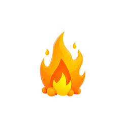 yellow flame icon high quality png isolated on transparent background