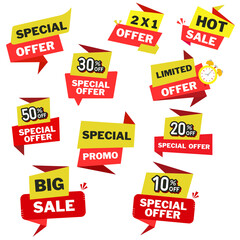 set of discount labels