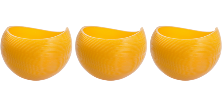 Vibrant Yellow Decorative Bowls with Unique Curved Designs for Home Decor and Modern Table Settings