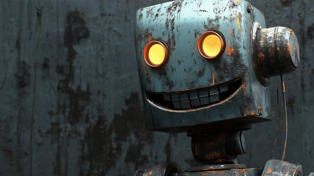 creepy robot smile