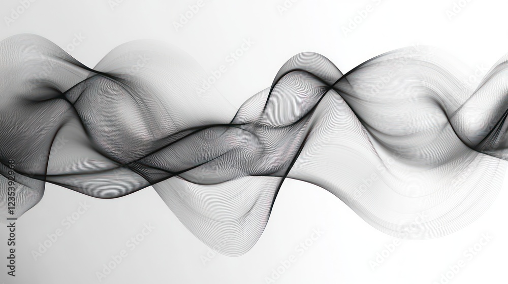 Sticker organic flowing lines create an elegant abstract backdrop with a modern touch.