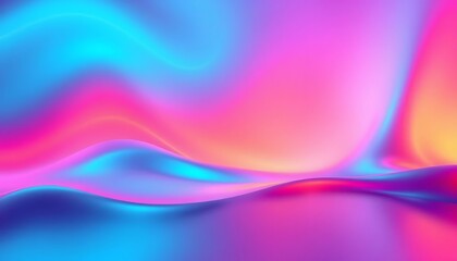 Naklejka premium Abstract Colorful Waves Digital Art Design