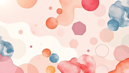 Abstract Watercolor Shapes Pastel Color Palette Design