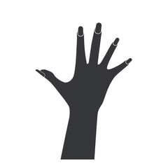 Fototapeta premium Isolated pictogram of a hand with long nails, symbolizing nail length and care in beauty context