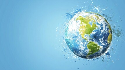 Splatter Earth: A Watercolor Globe Illustration