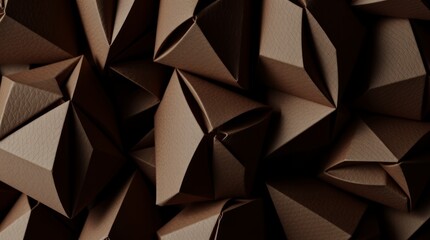 Geometrically precise origami folds create a dramatic cinematic composition.