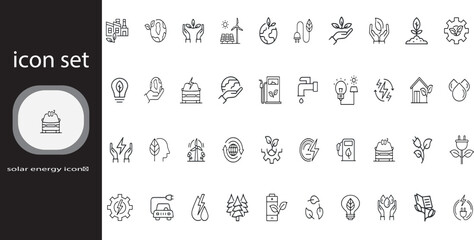 Définir une icône simple à plat en rapport avec l'écologie