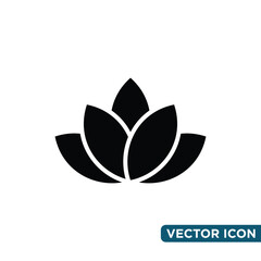 Simple Lotus Icon Design Template 