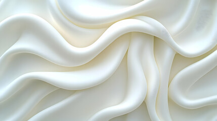 Obraz premium Smooth white fabric waves, elegant texture, background, design
