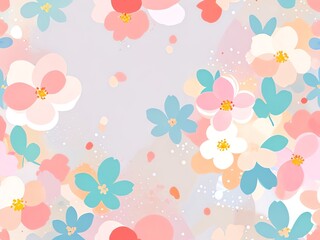 Pastel Floral Delight: A Soft and Dreamy Bloom Collection